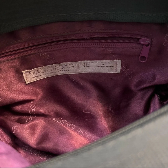 Maggie Bags Black Grey Seatbelt Shoulder Bag - Picture 7 of 7